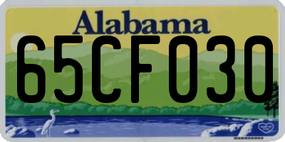 AL license plate 65CF030