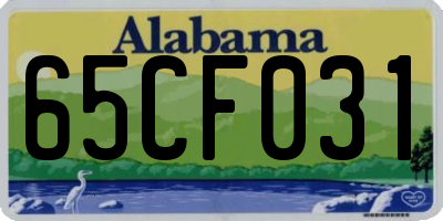 AL license plate 65CF031