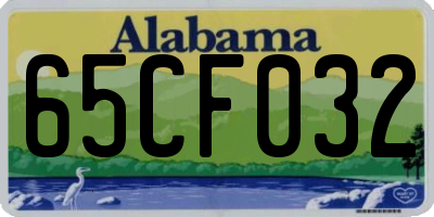 AL license plate 65CF032