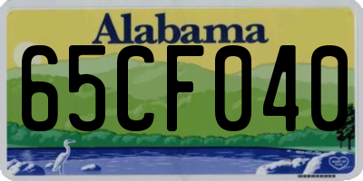 AL license plate 65CF040