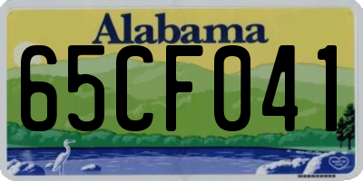 AL license plate 65CF041