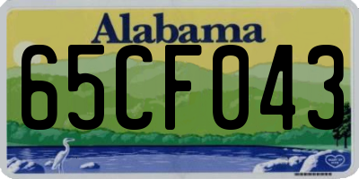 AL license plate 65CF043