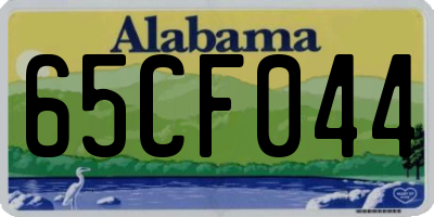 AL license plate 65CF044