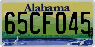 AL license plate 65CF045