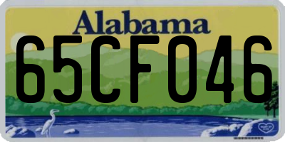 AL license plate 65CF046