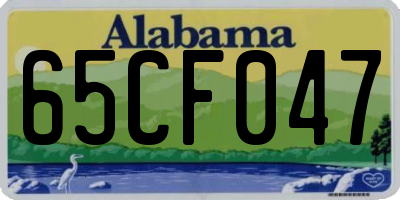 AL license plate 65CF047