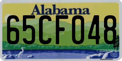 AL license plate 65CF048