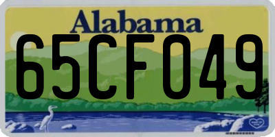 AL license plate 65CF049