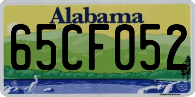 AL license plate 65CF052