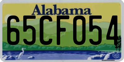 AL license plate 65CF054