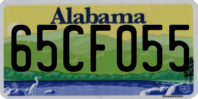 AL license plate 65CF055