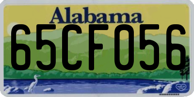 AL license plate 65CF056