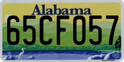 AL license plate 65CF057