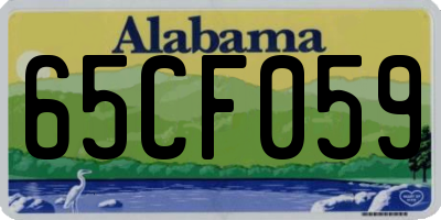 AL license plate 65CF059