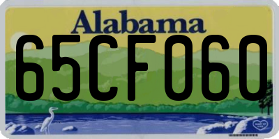 AL license plate 65CF060