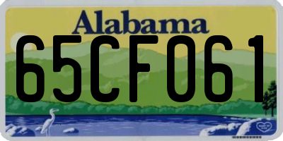 AL license plate 65CF061
