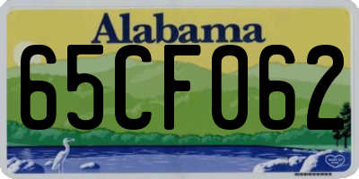 AL license plate 65CF062