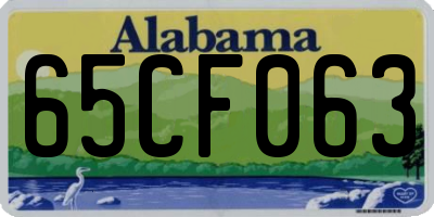 AL license plate 65CF063