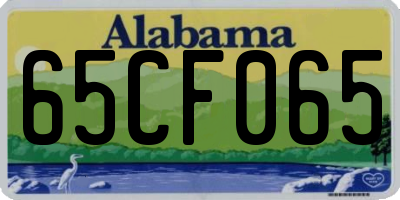 AL license plate 65CF065
