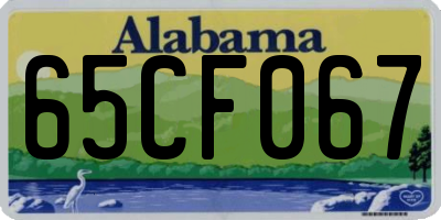 AL license plate 65CF067