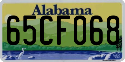 AL license plate 65CF068