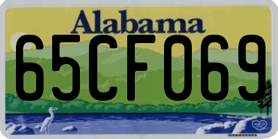 AL license plate 65CF069