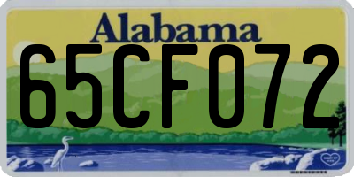AL license plate 65CF072