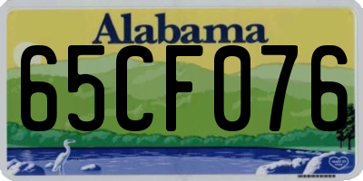AL license plate 65CF076