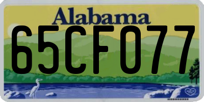AL license plate 65CF077