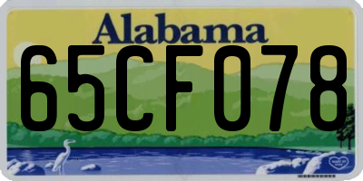 AL license plate 65CF078