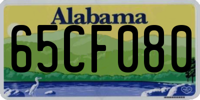 AL license plate 65CF080