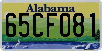 AL license plate 65CF081