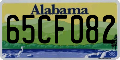 AL license plate 65CF082