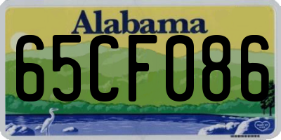 AL license plate 65CF086