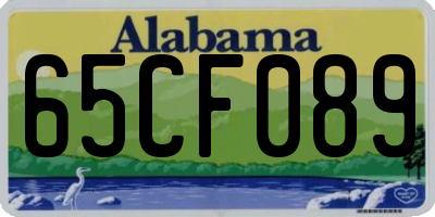 AL license plate 65CF089