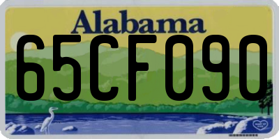AL license plate 65CF090