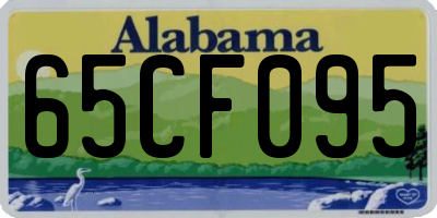 AL license plate 65CF095