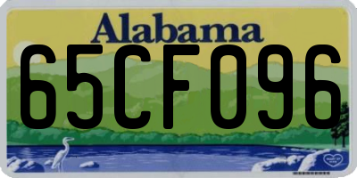 AL license plate 65CF096