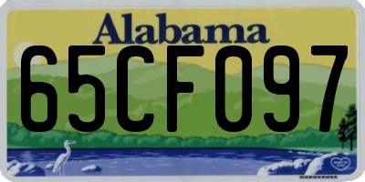 AL license plate 65CF097