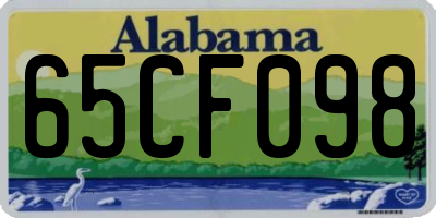 AL license plate 65CF098