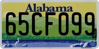 AL license plate 65CF099