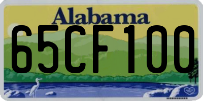 AL license plate 65CF100