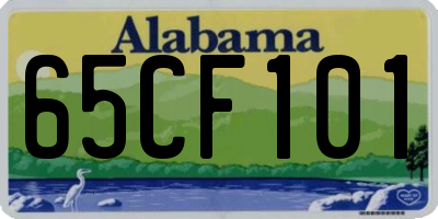 AL license plate 65CF101
