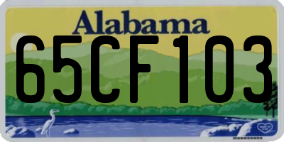AL license plate 65CF103