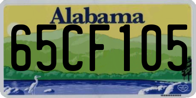 AL license plate 65CF105