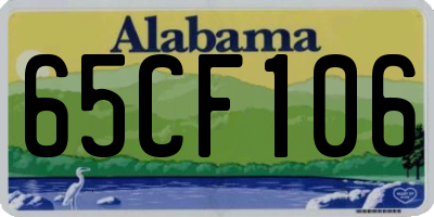 AL license plate 65CF106