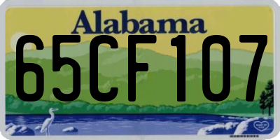 AL license plate 65CF107