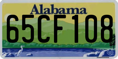 AL license plate 65CF108