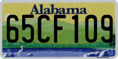 AL license plate 65CF109