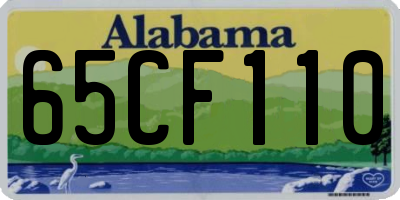 AL license plate 65CF110
